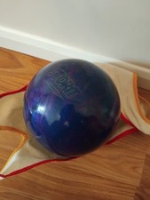 14lb Storm Hy-Road Bowling Ball - Ideal For Practice, Damage To Outer Thumb