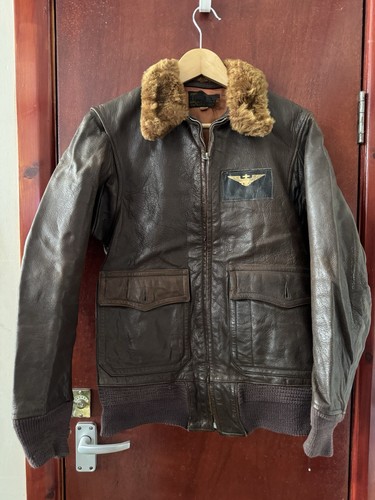 Vintage 40s navy leather - 40s,