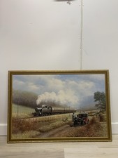 Vintage Don Breckon Railway Print - "Day Trip" Golden Detailed Framed