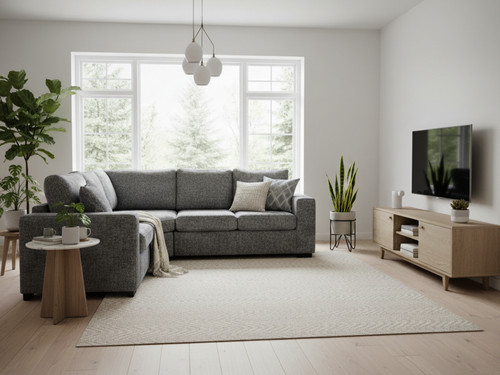 Corner sofa bed - corner, slate