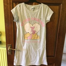 GIRLS AGE 10/11/12 LADIES SIZE 6 - 32” BUST S/S WINNIE THE POOH & PIGLET NIGHTY