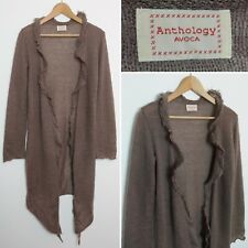 ANTHOLOGY AVOCA Super Kid Mohair Wool Blend Knit Cardigan Made In Italy 12 14