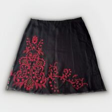 MONSOON LADIES SILK SKIRT RED