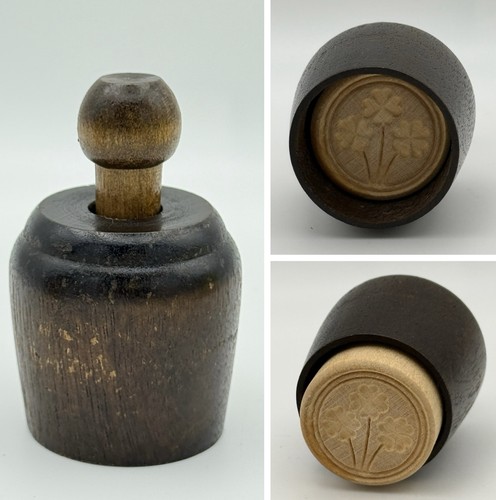 Primitive carved wooden butter - primitive,
