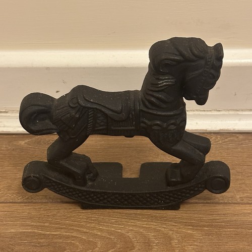 Vintage black rocking - rocking, horse