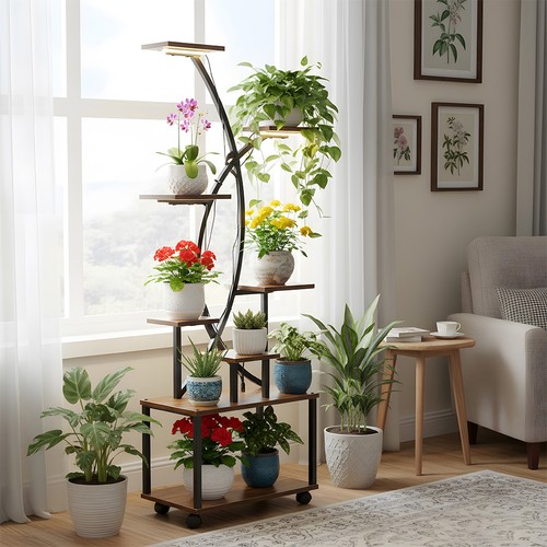 Plant stand indoor with grow - plant,