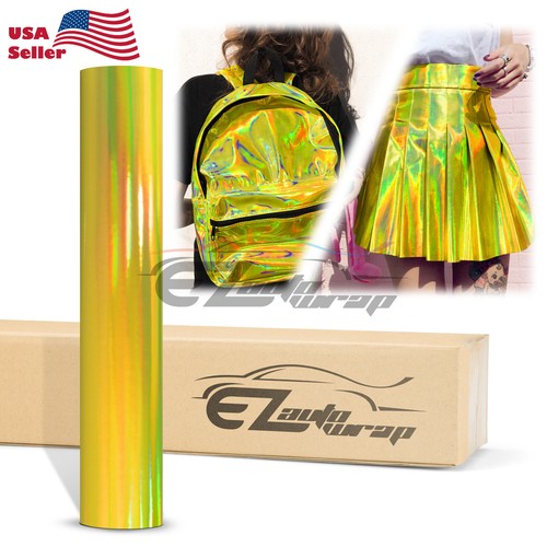 Fabric holographic yellow - holographic,