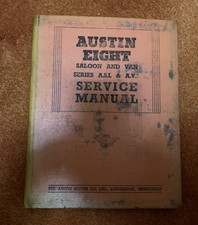 Austin 8 Workshop Manuel Covers Saloon & Van Series A.S.I & A.V.I