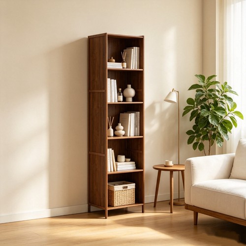 Tier open bamboo bookshelf - 5,