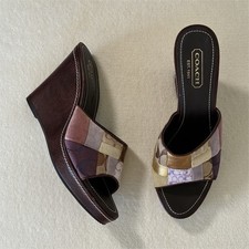 Coach Patchwork Wedge Slide