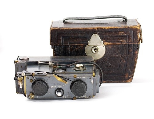Stereo verascope camera with - verascope,