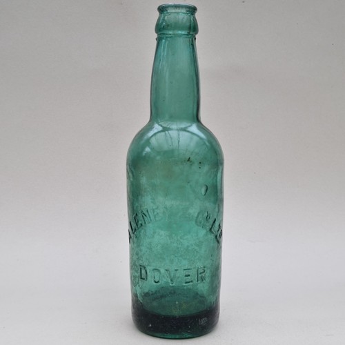 Vintage turquoise glass beer - turquoise,