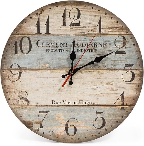 30cm silent wooden round - 30cm, wall