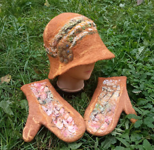 Womens felted bucket hat