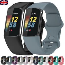 For Fitbit Charge 5/Charge 6 Soft Silicone Sports Replacement Watch Band Strap