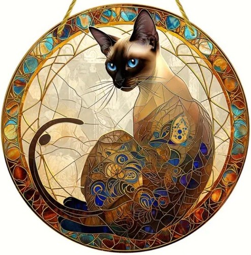Cat siamese love suncatcher - love,