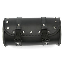 Motorcycle Tool Bag Handlebar Sissy Bar Saddlebag Roll Barrel Storage Bag Black