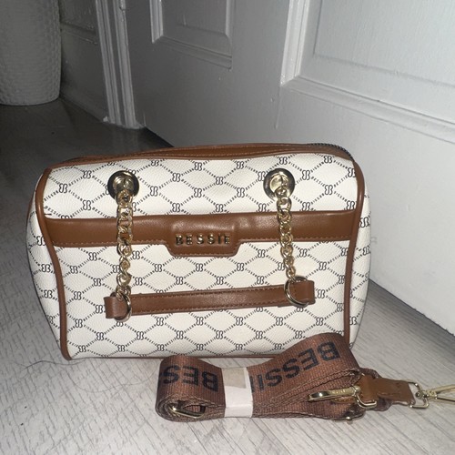 Bessie cream brown monogram - cream/brown,