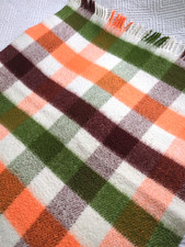 Vintage Blanket Orange Brown
