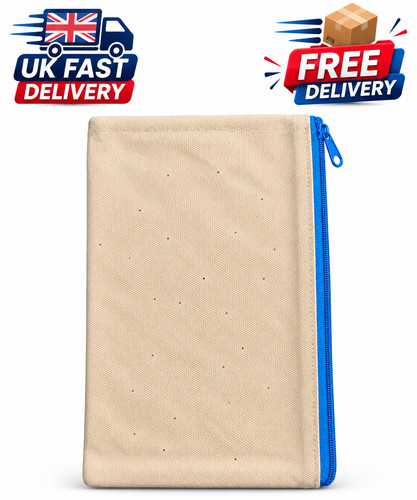 Blank canvas zipper case pouch - blank,