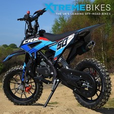 2025 XTM CRX 49cc 50cc Mini Moto Dirt Bike Petrol 2-Stroke Motorbike Black Blue