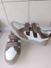 Hotter Elm  Mens Brown & white Leather Hook & Loop Shoes UK 9 EU 43 used once 