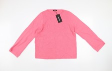 Zara women pink crew neck - crew,