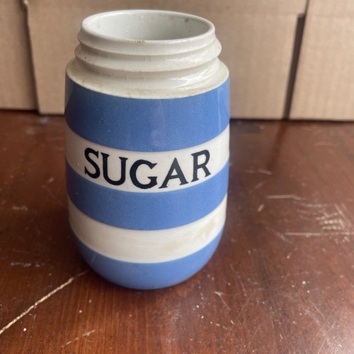 Green cornishware sugar - t, g