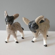 2 Donkeys Ceramic Figurines