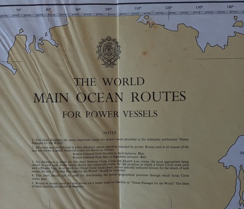 Vintage 1973 admiralty chart - vintage,