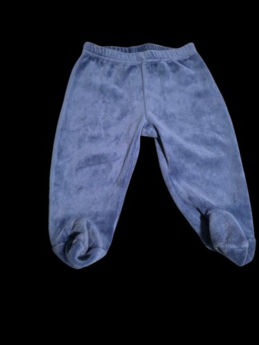 Koala baby blue velour - blue, footed