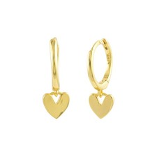 Hoop Huggie Drop Zirconia Earrings Sterling Silver 18k Gold Plated Jewellery