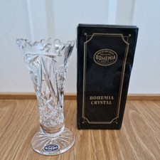 Bohemia Czech Hand Cut Lead Crystal Vase