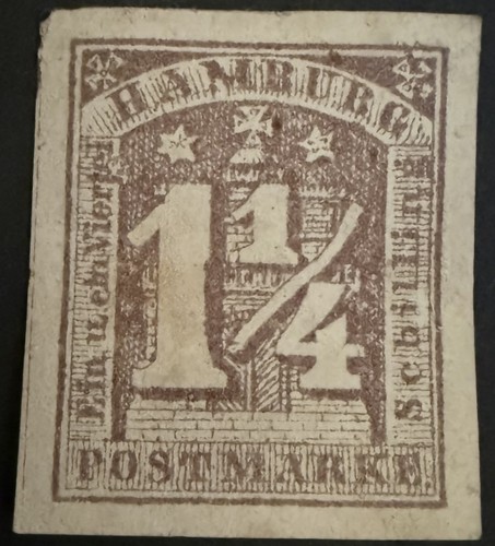 German states hamburg stamp - german,
