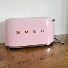 SMEG Pink 4-Slice Long Retro Electric Toaster Appliance TSF02CRUK Working SMEG