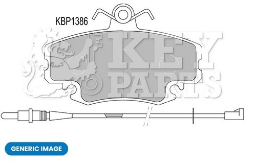 Key parts kbp1597 brake - kbp1597, pad