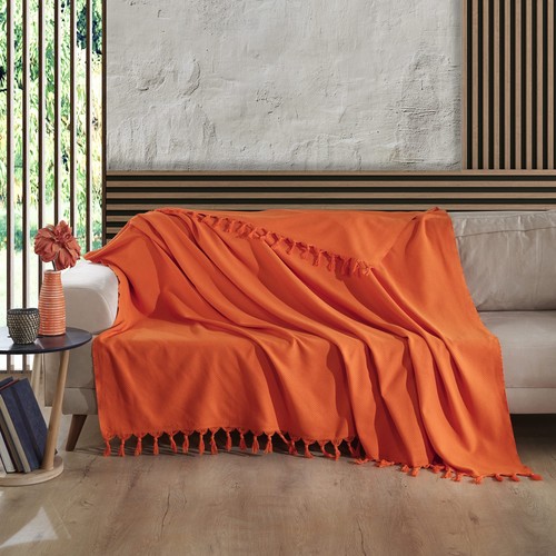 Milam london orange throw 100 - london,