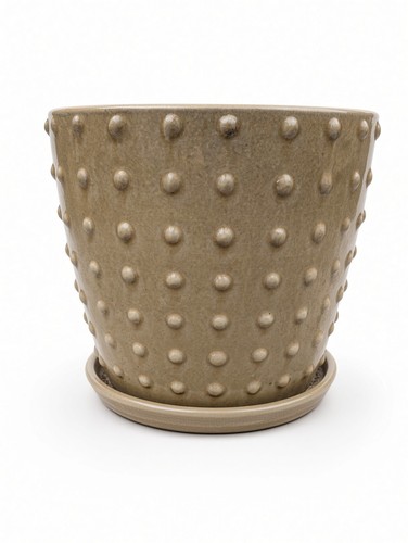 Yellow glazed ceramic - yellow, garden