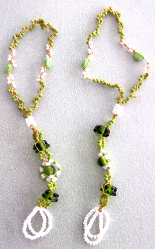 Nos pair anklets - pair, lime