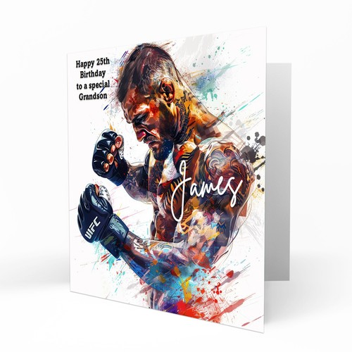 Personalised mma cage birthday - mma,