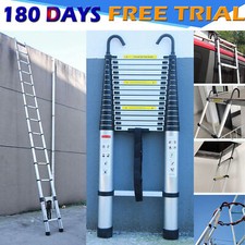 20FT Tall Telescoping Ladder Extension Collapsible Ladders Aluminum with Hooks