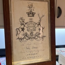 Antique Framed Coat Of Arm