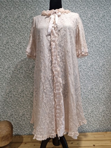 Vintage negligee 1970s lace - vintage,
