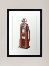 Mobil Wayne Gas Pump Framed