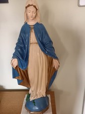 25" Early 1900s  Chalk Virgin Mary Figure.XXL