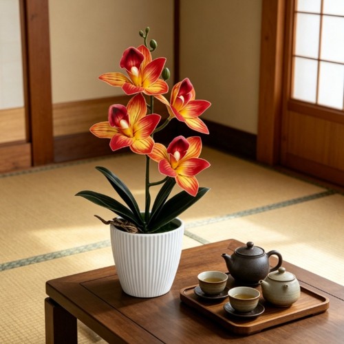 Artificial cymbidium orchid - artificial,