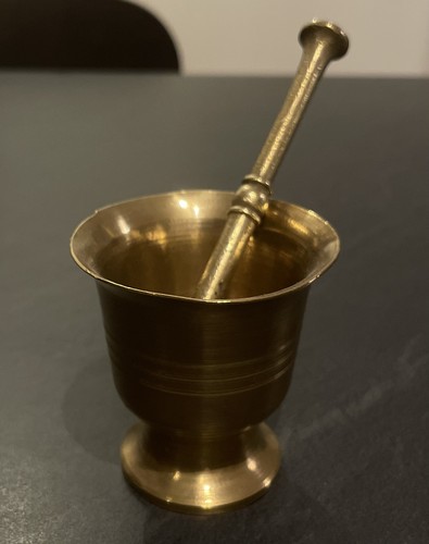 Antique vintage brass mortar - ,