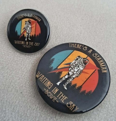 David bowie new pin badges - david,