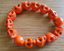 ORANGE GOTHIC CARVED HOWLITE