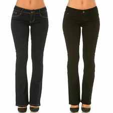 Ladies Boot cut Jeans Women's Denim Pants Stretch Work Office Trousers UK 6-14